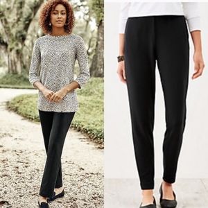 J Jill ponte black slim leg pants sz Large